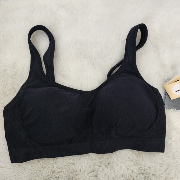 NEW Truekind Daily Comfort Wireless Shaper Seamless Bra - Black (Plus Size L) - Picture 1 of 11
